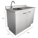 Ver imagem 2 de Pia para Odontologia com 2 Portas Cuba e Torneira Inclusos