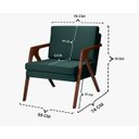 Ver imagem 3 de Poltrona Mona Luxo Madeira Maciça Veludo Bege Claro