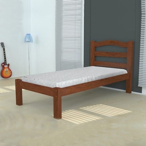 Cama de Solteiro Robusta 088 Araúna Amêndoa