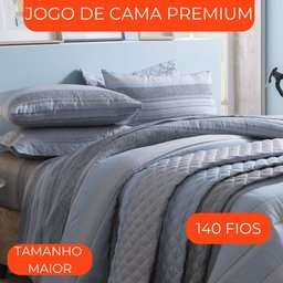 Jogo de Cama Casal Duplo 4 Peças Sultan Realce Premium Breno - 4