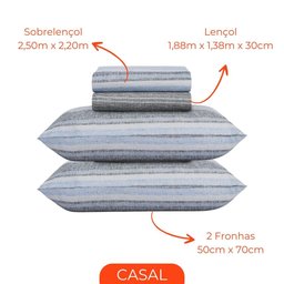 Jogo de Cama Casal Duplo 4 Peças Sultan Realce Premium Breno - 3