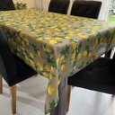 Ver imagem 1 de Toalha de Mesa Redonda Gorgurinho Limão Siciliano Fundo Bege - 1,50M