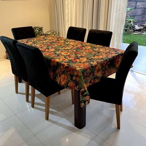 Toalha de Mesa Quadrada Gorgurinho Ibisco Laranja - 1,50 x1,50M