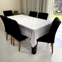 Ver imagem 2 de Toalha de Mesa Redonda em Jacquard Medalhão Branco - 1,50M