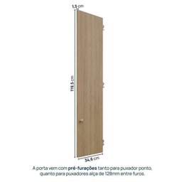 Guarda-roupa 2 Módulos 4 Portas 6 Prateleiras 6 Gavetas Frame Cabecasa madeiramadeira - 6