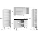 Ver imagem 3 de Cozinha Completa Evidence 4 Peças (1 Armário + 1 Balcão + 2 Paneleiros) C4P53 Branco/Preto - Bertoli