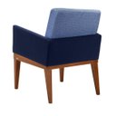 Ver imagem 2 de Poltrona de Madeira Estofada Valentina Azul