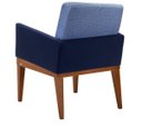 Ver imagem 2 de Poltrona de Madeira Estofada Valentina Azul