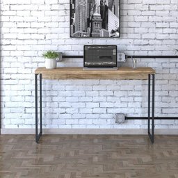 Mesa Dynamica 120x50x75cm Carvalho - Est.preta Carvalho - Est.preta - 1