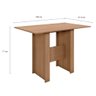 Conjunto de Mesa e 4 Cadeiras para Sala de Jantar Milano Fosco - Carvalho / Savana - Poliman - 3