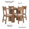 Conjunto de Mesa e 4 Cadeiras para Sala de Jantar Milano Fosco - Carvalho / Savana - Poliman - 5