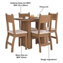 Ver imagem 5 de Conjunto de Mesa e 4 Cadeiras para Sala de Jantar Milano Fosco - Carvalho / Savana - Poliman