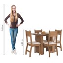 Ver imagem 6 de Conjunto de Mesa e 4 Cadeiras para Sala de Jantar Milano Fosco - Carvalho / Savana - Poliman