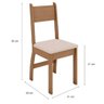 Conjunto de Mesa e 4 Cadeiras para Sala de Jantar Milano Fosco - Carvalho / Savana - Poliman - 4