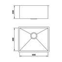 Ver imagem 3 de Cuba Mekal Linha Shades Lr50 50x40 Titânio Escovado