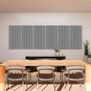 Ver imagem 2 de Painel Acústico Absorvedor Decorativo Parallax Ripado Horizon Crepe Maestra Acústica:opera/cinza