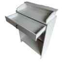 Ver imagem 2 de Balcão Caixa de Atendimento com Gaveta em Mdf Branco – 1,10m X 85cm X 38cm