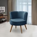 Ver imagem 2 de Poltrona para Sala Decorativa Bela Suede Azul Rover & Beato