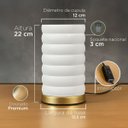 Ver imagem 3 de Abajur Luminária de Mesa Moderno Dourado Bolha com Cúpula Branco 3d Decoração Iluminação
