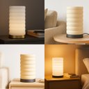 Ver imagem 2 de Abajur Luminária de Mesa Moderno Dourado Bolha com Cúpula Branco 3d Decoração Iluminação