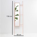 Ver imagem 3 de Escadinha Decorativa com Espelho retangular, sala, Escritório, closset, ferro Rosa