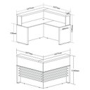 Ver imagem 4 de Conjunto Recepção Balcão de Atendimento e Balcão Tamburato com 3 Gavetas