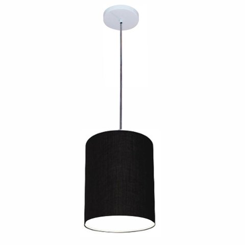 Lustre Luminária Pendente Vivare Free Lux Pe-4103br Cúpula em Tecido 15x20cm