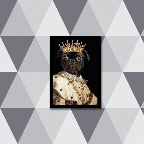 Quadro Decorativo Pug Rei - 1