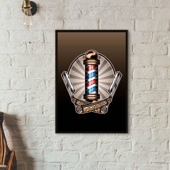 Quadro Decorativo Símbolo Barber Shop - 2