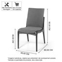 Ver imagem 2 de Conjunto Mesa de Jantar Redonda 120cm June Preta com 4 Cadeiras Garbo Cinza Claro
