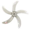 Hélice de 5 pás Transparente para ventilador neptuno de 50 cm - 1