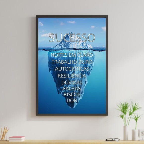 Quadro Decorativo Sucesso e Noites em Claro - Iceberg - 1
