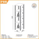 Ver imagem 2 de Estante para Livros 5 Prateleiras em Mdf Estilo Industrial F28 Freijó Preto Fosco Dalla Costa