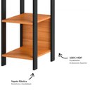 Ver imagem 3 de Estante para Livros 5 Prateleiras em Mdf Estilo Industrial F28 Freijó Preto Fosco Dalla Costa