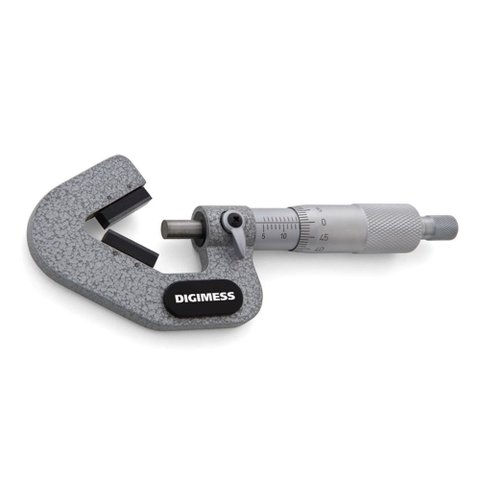 Micrômetro Externo com Batente em V Capacidade 1-15mm x 0,01mm com 3 Cortes Digimess 113.070