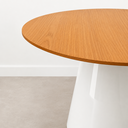 Ver imagem 3 de Mesa de Jantar Redonda 70cm Freijó - Base Cone Branco