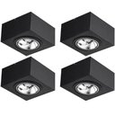 Ver imagem 1 de Kit 4 Luminárias Plafons Pretos de Sobrepor Box 17cm GU10 Dital 12W