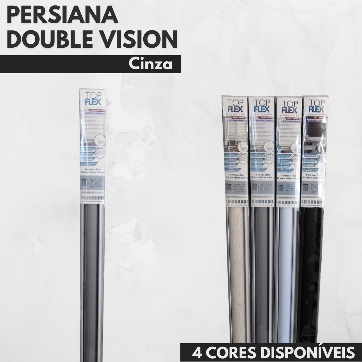 Persiana Double Vision Sunny 120larg X 160alt Cinza (com Bandô) - 8