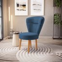 Ver imagem 1 de Cadeira Estofada para Mesa de Jantar Recepção Camarim Ergonômica Pés de Madeira Resistente