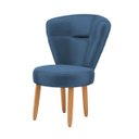 Ver imagem 2 de Cadeira Estofada para Mesa de Jantar Recepção Camarim Ergonômica Pés de Madeira Resistente