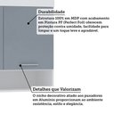 Ver imagem 4 de Armário Aéreo Maleiro Modulado 97cm 2 Portas Alpes Luciane Móveis