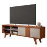 Rack para TV até 75" 4 Nichos 1 Porta Pés Madeira Paraty Savana/Off White Permóbili - 1