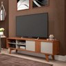 Rack para TV até 75" 4 Nichos 1 Porta Pés Madeira Paraty Savana/Off White Permóbili - 2