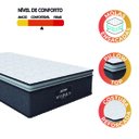 Ver imagem 3 de Colchão Solteiro Molas Ensacadas Pillow Top Maximus 88x188x28cm Cinza/branco Gazin