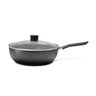 Wok Antiaderente 24 Cm com Tampa 2,3 Litros Ebony Preto Brinox 7190/466 - 1