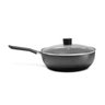 Wok Antiaderente 24 Cm com Tampa 2,3 Litros Ebony Preto Brinox 7190/466 - 2