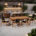 Ver imagem 2 de Mesa de Jantar com 04 Cadeiras sem Braço e 02 Cadeiras com Braço Trammare C07 Corda Náutica Preta