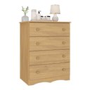 Ver imagem 2 de Cômoda Infantil 65cm com 4 Gavetas Realeza Multimóveis Mp4433 Madeirado Madeirado