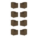 Ver imagem 1 de Kit 8 Poltronas Tilla Decorativas Consultório Sala Tecido Suede Cor:Marrom