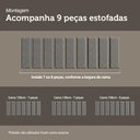 Ver mais imagens de Cabeceira Extensível Estofada com 2 Mesas de Cabeceira Branco/Silver Madesa